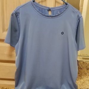 Chase lands' end mixed media blouse